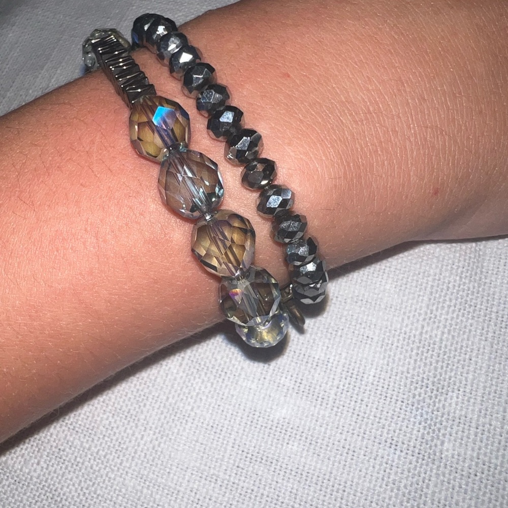 Elegant Silver/Grey Kids Ermish Bracelet Set